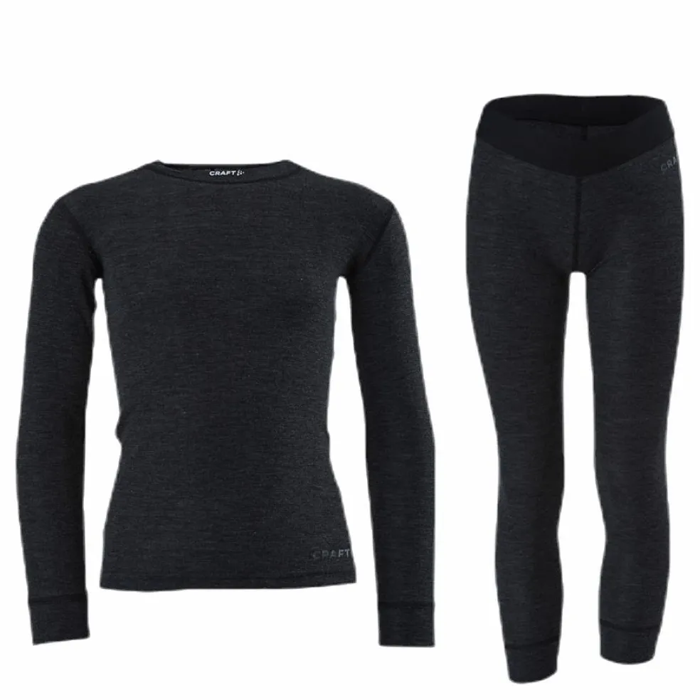 Core Wool Merino Set Junior Black