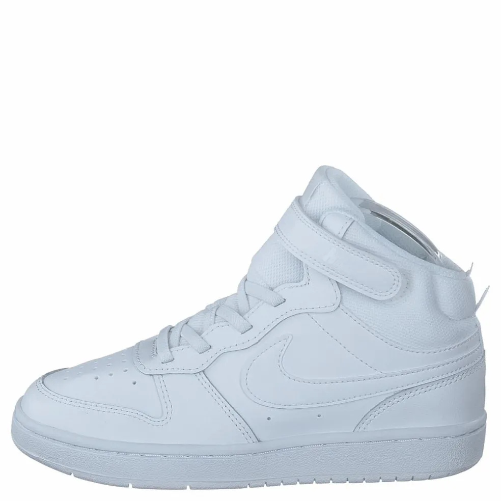 Court Borough Mid 2 Little Kids' Shoes WHITE/WHITE-WHITE