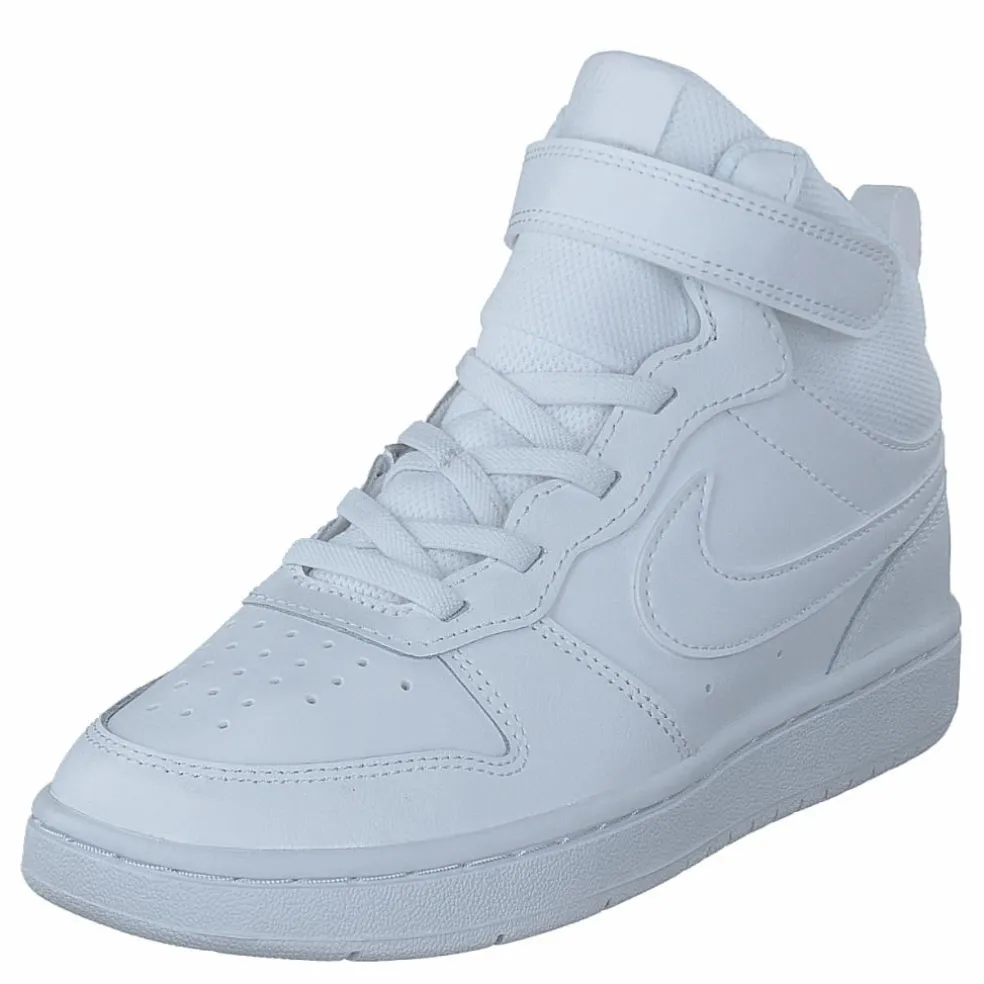 Court Borough Mid 2 Little Kids' Shoes WHITE/WHITE-WHITE