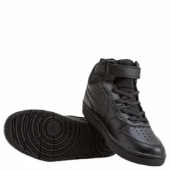 Court Borough Mid 2 Little Kids' Shoes BLACK/BLACK-BLACK