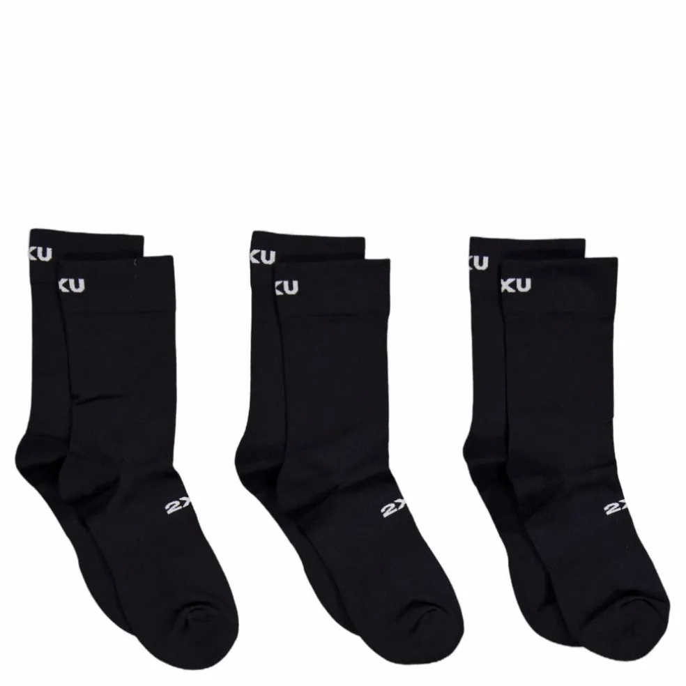 Crew Socks 3 Pack Black/white