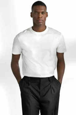 Crew-Neck pima Ivory