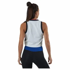 Crop Tommy Tank Top Blue/White