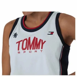 Crop Tommy Tank Top Blue/White