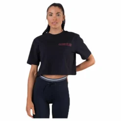 Cropped Short Sleeve T-Shirt Black