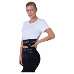 Cropped Short Sleeve T-Shirt White