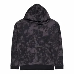 Curry Acid Wash Hoodie Jet Gray