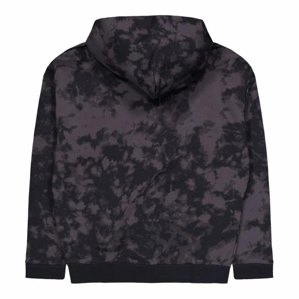 Curry Acid Wash Hoodie Jet Gray