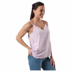 Debbie Singlet Wvn Pink