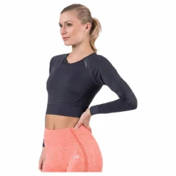 Define Seamless L/S Crop Top Grey
