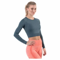 Define Seamless L/S Crop Top Green