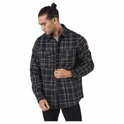 Dewey M Checked Fleece Shirt Black