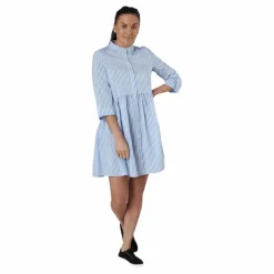 Ditte Life Stripe 3/4 Dress W White