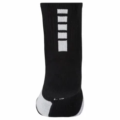 Elite Mid Basketball Socks BLACK/WHITE/WHITE