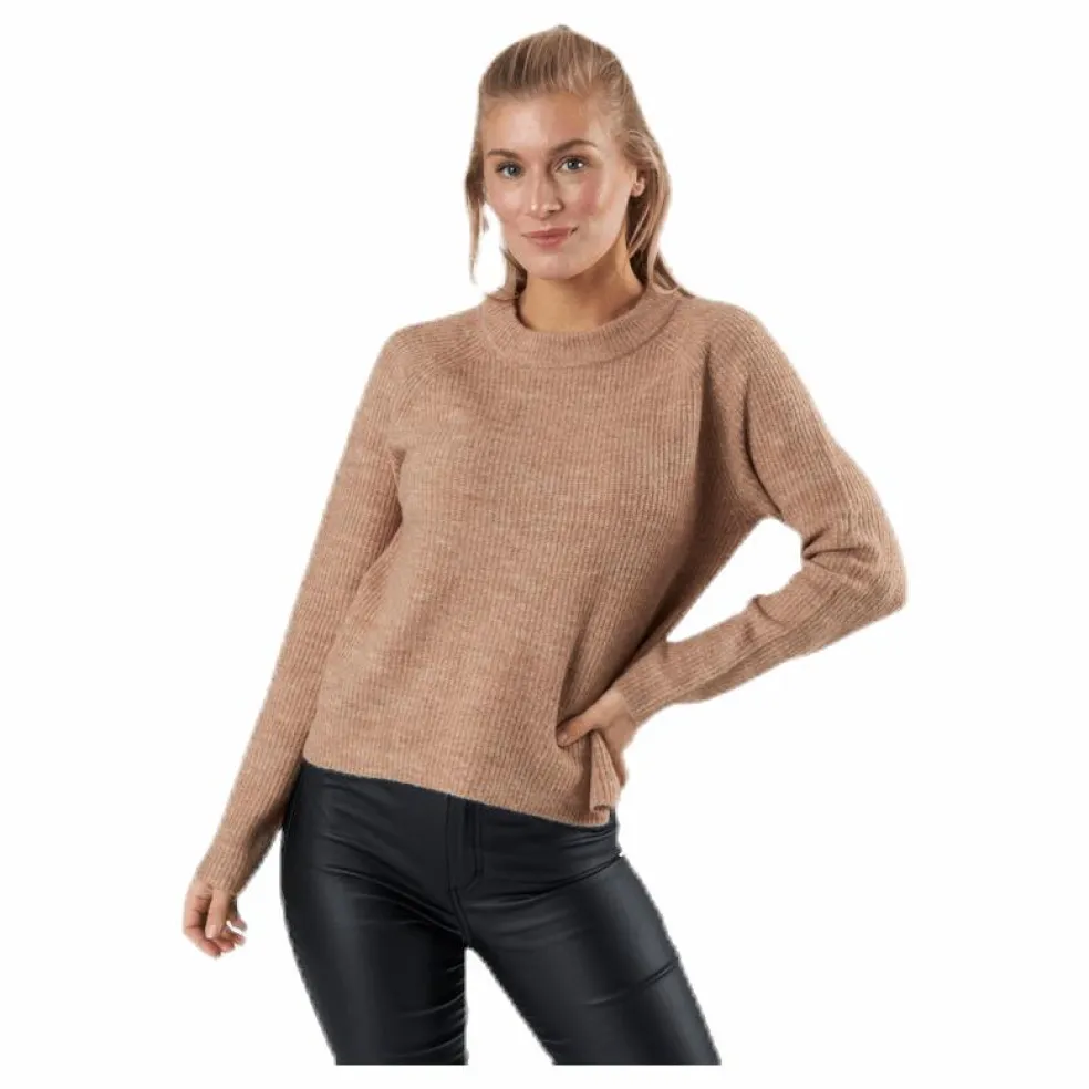Ellen Ls O-Neck Knit Beige