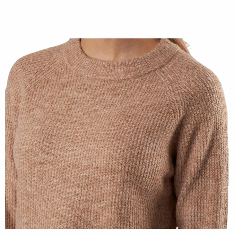 Ellen Ls O-Neck Knit Beige
