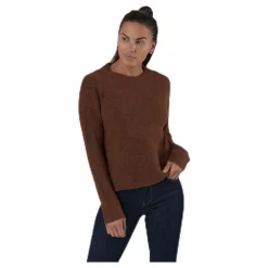 Ellen Ls O-Neck Knit Brown