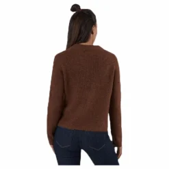 Ellen Ls O-Neck Knit Brown