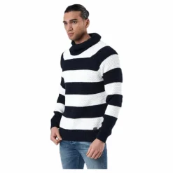 Emil Wrap Neck Blue/White