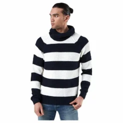 Emil Wrap Neck Blue/White