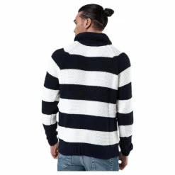 Emil Wrap Neck Blue/White