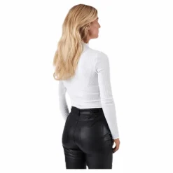 Emma L/S High Neck Top Jrs Beige