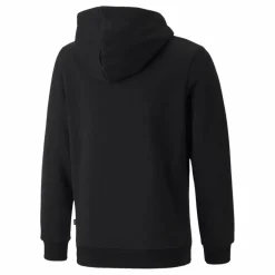 Ess+ 2 Col Big Logo Hoodie Fl  Puma Black-vibrant Orange