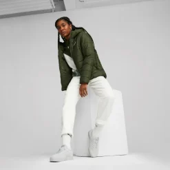 Ess Hooded Padded Jacket Myrtle