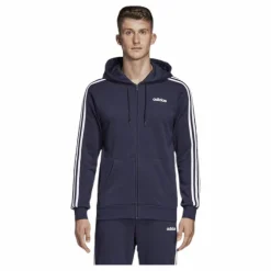 Essentials 3 Stripes Fullzip French Terry Legend Ink / White