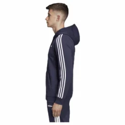 Essentials 3 Stripes Fullzip French Terry Legend Ink / White