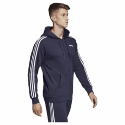 Essentials 3 Stripes Fullzip French Terry Legend Ink / White