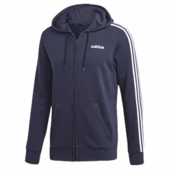 Essentials 3 Stripes Fullzip French Terry Legend Ink / White