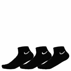 Everyday Cushioned Training Ankle Socks (3 Pairs) BLACK/WHITE
