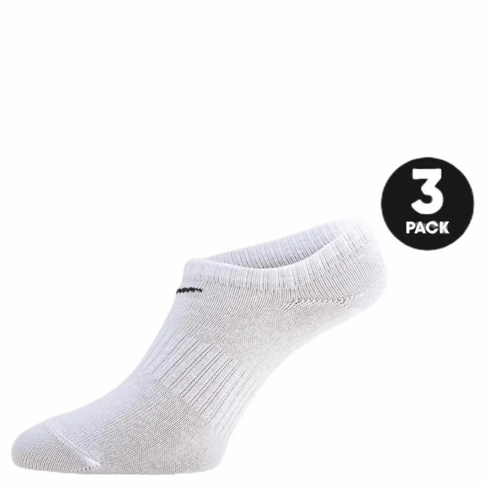 Everyday Lightweight Training No-Show Socks (3 Pairs) WHITE/BLACK