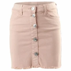 Farrah Color Button Skirt Pink
