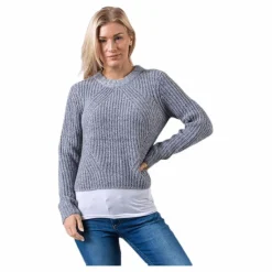 Fiona L/S Pullover Knt Grey