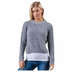 Fiona L/S Pullover Knt Grey