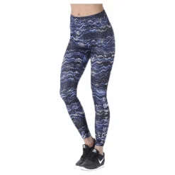 Flattering AOP Tights Blue/Black