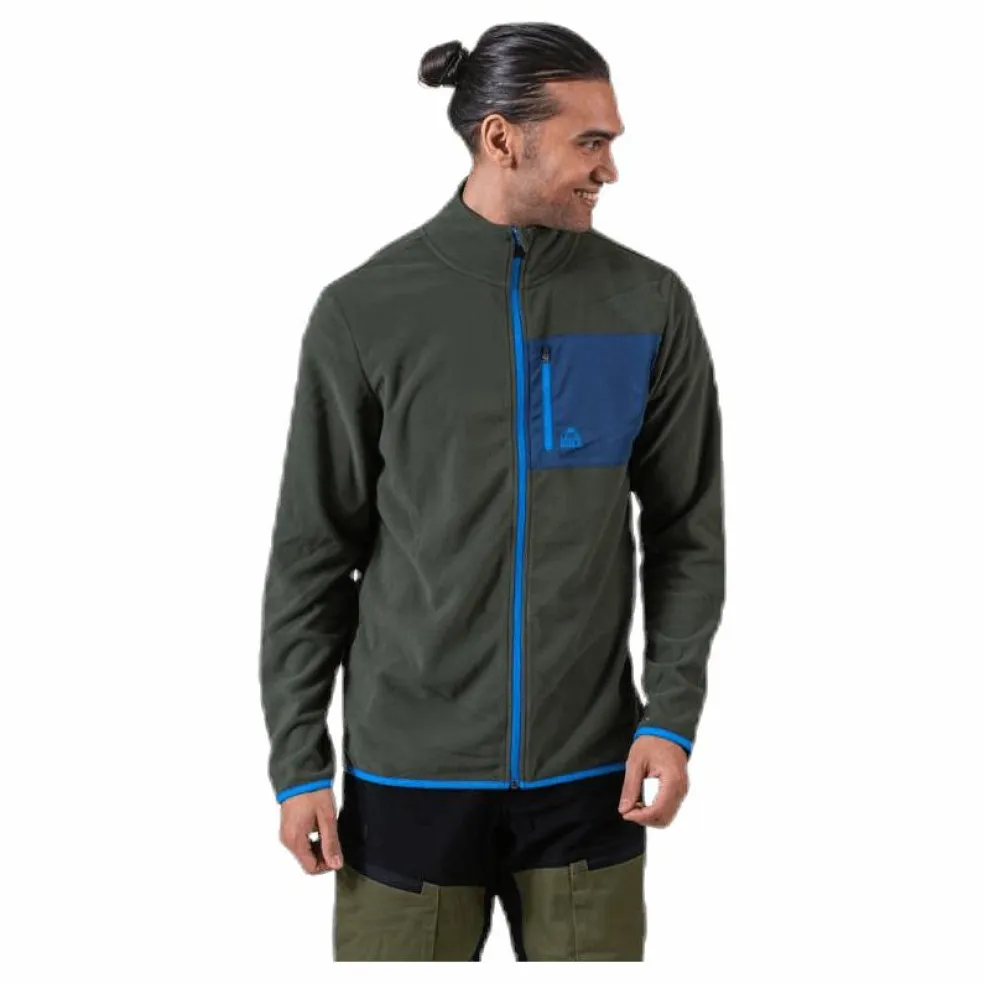 Fleece Jacket Olive green/Blue