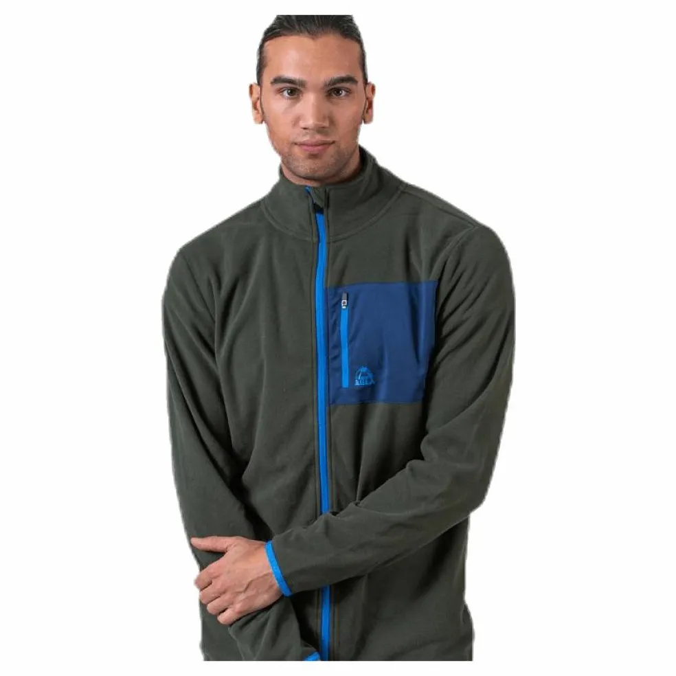 Fleece Jacket Olive green/Blue