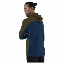 Fleece Zip Hood Blue/Green