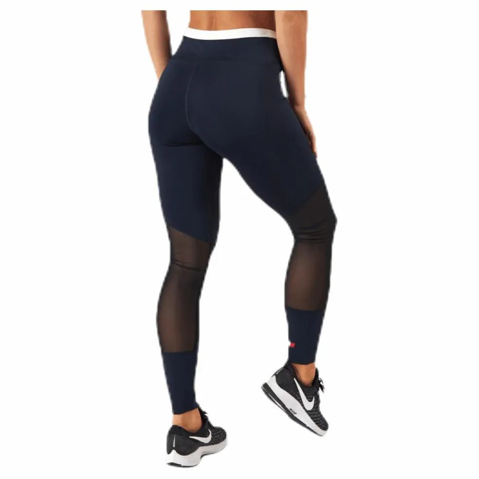 Full Length Mesh InsertLegging Blue/Red