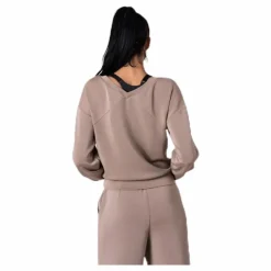 Gaia L/S V-Neck Top Swt White