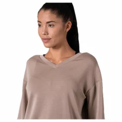 Gaia L/S V-Neck Top Swt White