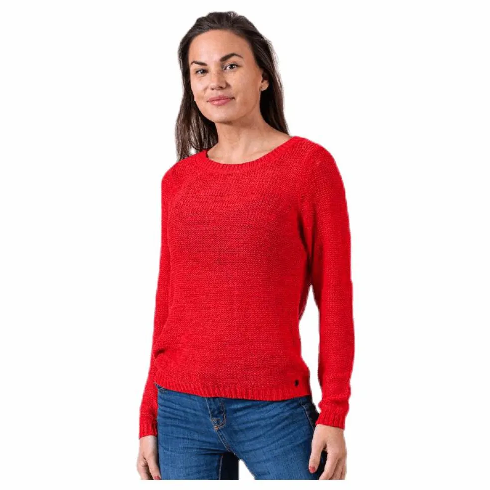Geena Xo L/S Pullover Knt Red