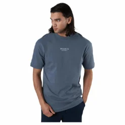 Geo Box Fit Ss Tee Blue