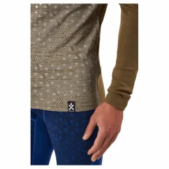 Geo Merino Wool Halfzip Moss