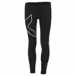 Girl`s Compression Tights-U Junior Black/Silver