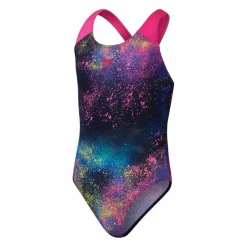 Girls Digital Allover Splashba Black/pink