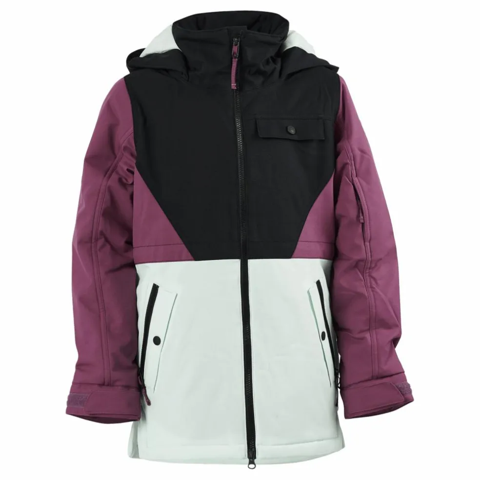 Girls' Khione 2l Jacket True Black/vivid Viola/jewel G